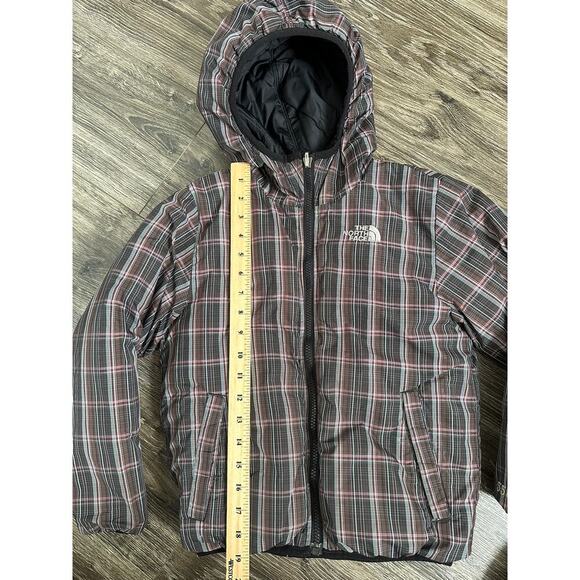 The North Face Moondoggy Reversible Down Puffer Jacket Black Plaid size S - Picture 2 of 7